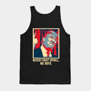 Funny Trump 2024 Tee Never Fight Up I'll Me Boys Tank Top